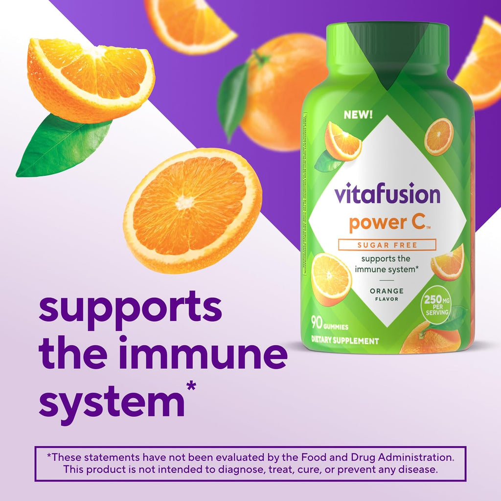 Vitafusion Sugar Free Power C Gominolas de Vitamina C, 90 unidades