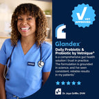 Vetnique Glandex Probióticos Masticables para Perros con 5 Cepas, Prebióticos y Enzimas Digestivas - 120 masticables