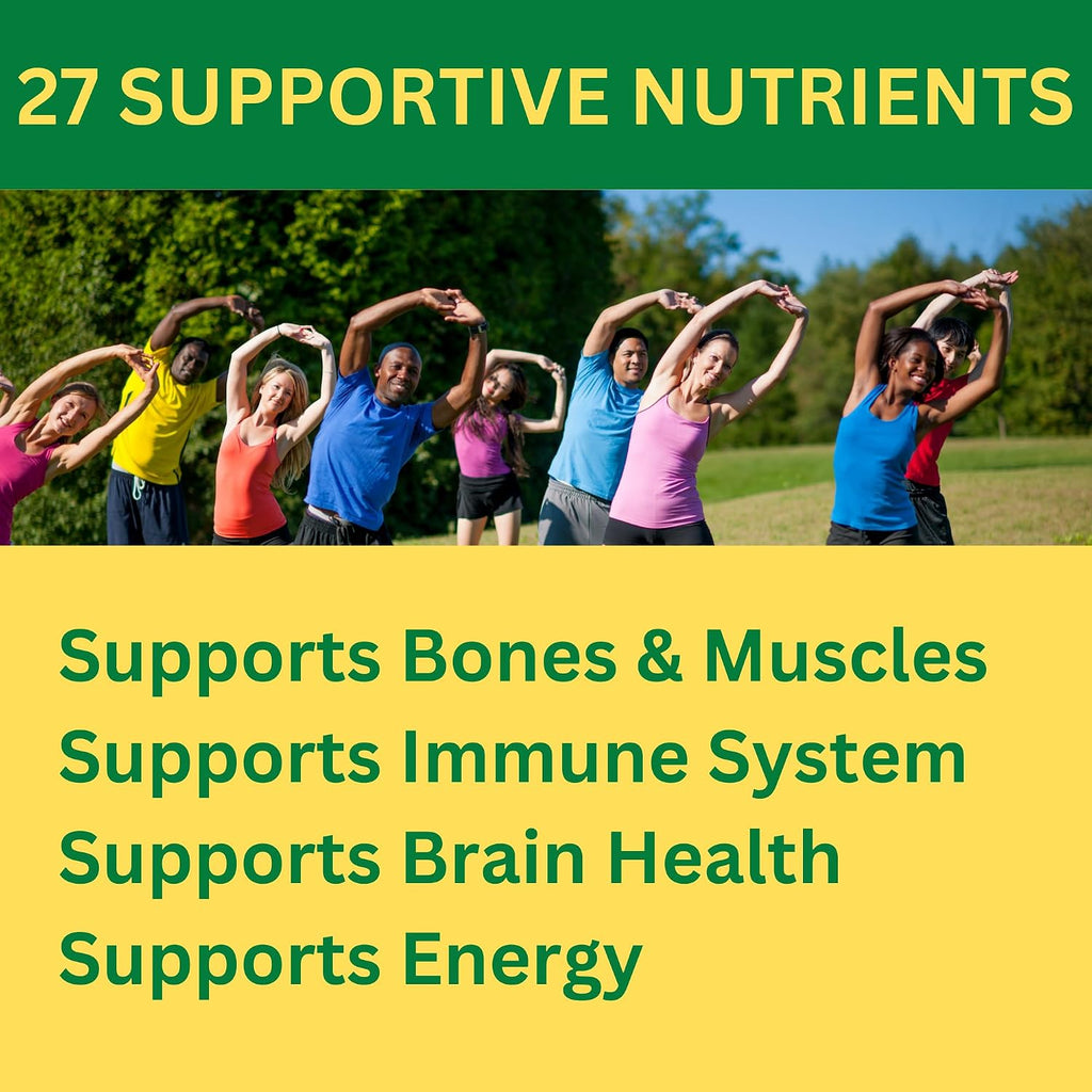 Greenfield Nutritions Multivitamínico Halal para Mujeres y Hombres - 60 Comprimidos sin Gelatina con 27+ Vitaminas y Minerales