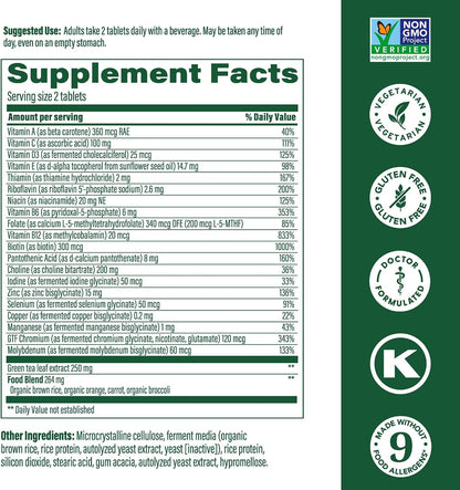 MegaFood Multivitamínico Avanzado para Mujeres 55+, con B12 Metilada, Ácido Fólico Metilado, Colina, Vitamina D3, Biotina, – Image 3