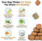 Doggie Dailies Masticables Cognitivos para Cachorros con DHA, Selenio, Ashwagandha Orgánica y Antioxidantes – 120 Masticables Blandos Sabor Mantequilla de Cacahuete
