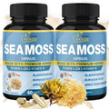 Organic Cadane - Cápsulas de Musgo Marino Orgánico con Vitamina C, D3 y Zinc (2 Envases)