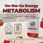 MaryRuth's Energy Dissolving Strips | B Vitamin Complex | Energy Metabolism | Vitamin B12 | Green Coffee Seed Extract | L Theanine | Strawberry Flavor | Vegan | Sugar Free | Gluten Free | 30 Count