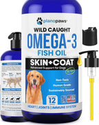 Plano Paws Aceite de Pescado Omega 3 para Perros - Suplemento Líquido de EPA y DHA