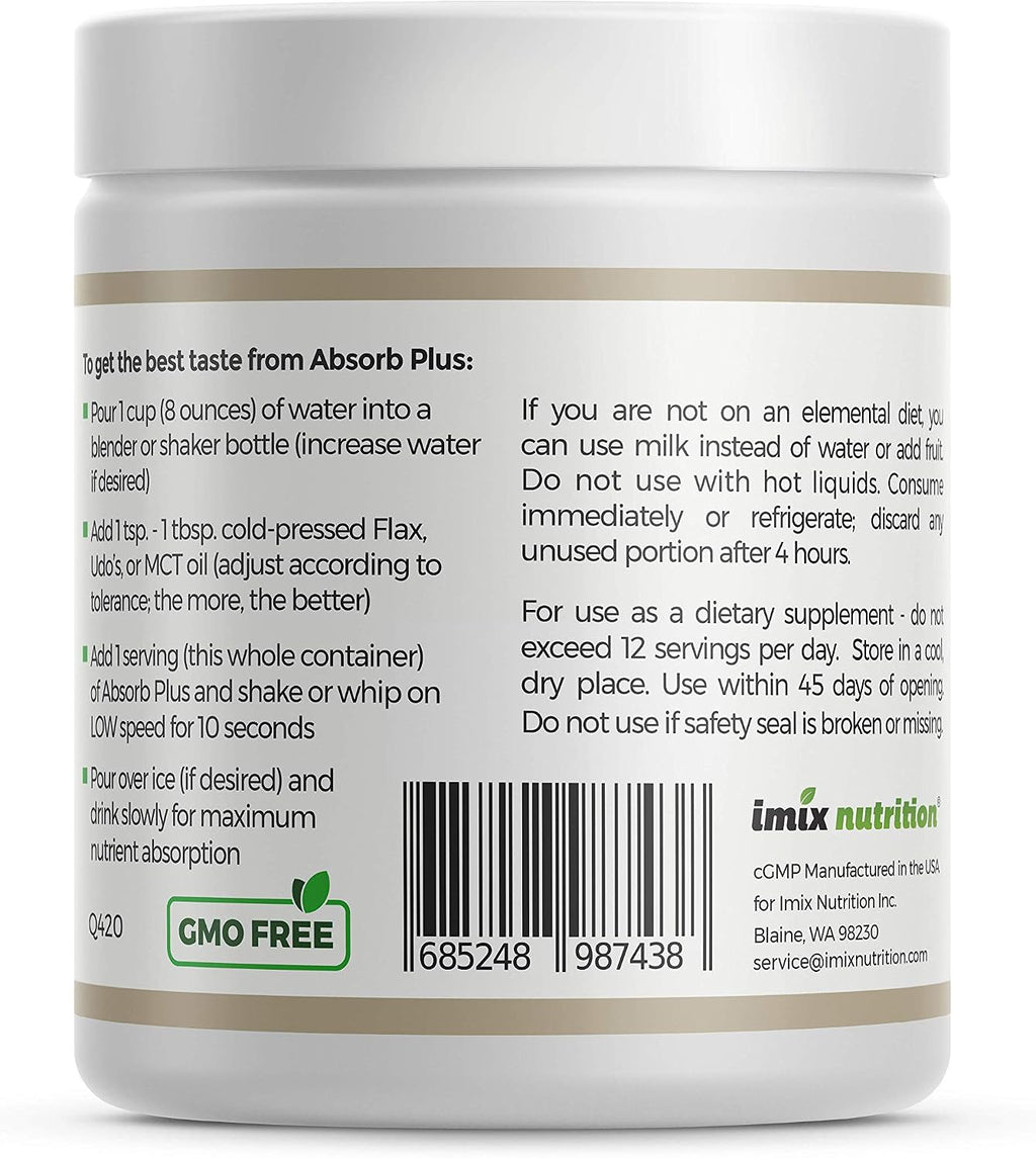 Elemental Shake – Polvo Nutritivo sin Lactosa y sin Caseína (100 g, Vainilla Simple)