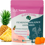 Dr. Lu Happy Girl Gominolas para el Equilibrio Femenino | Sabor a Piña con Probióticos | Sin Azúcar, Vegano - 60 Unidades
