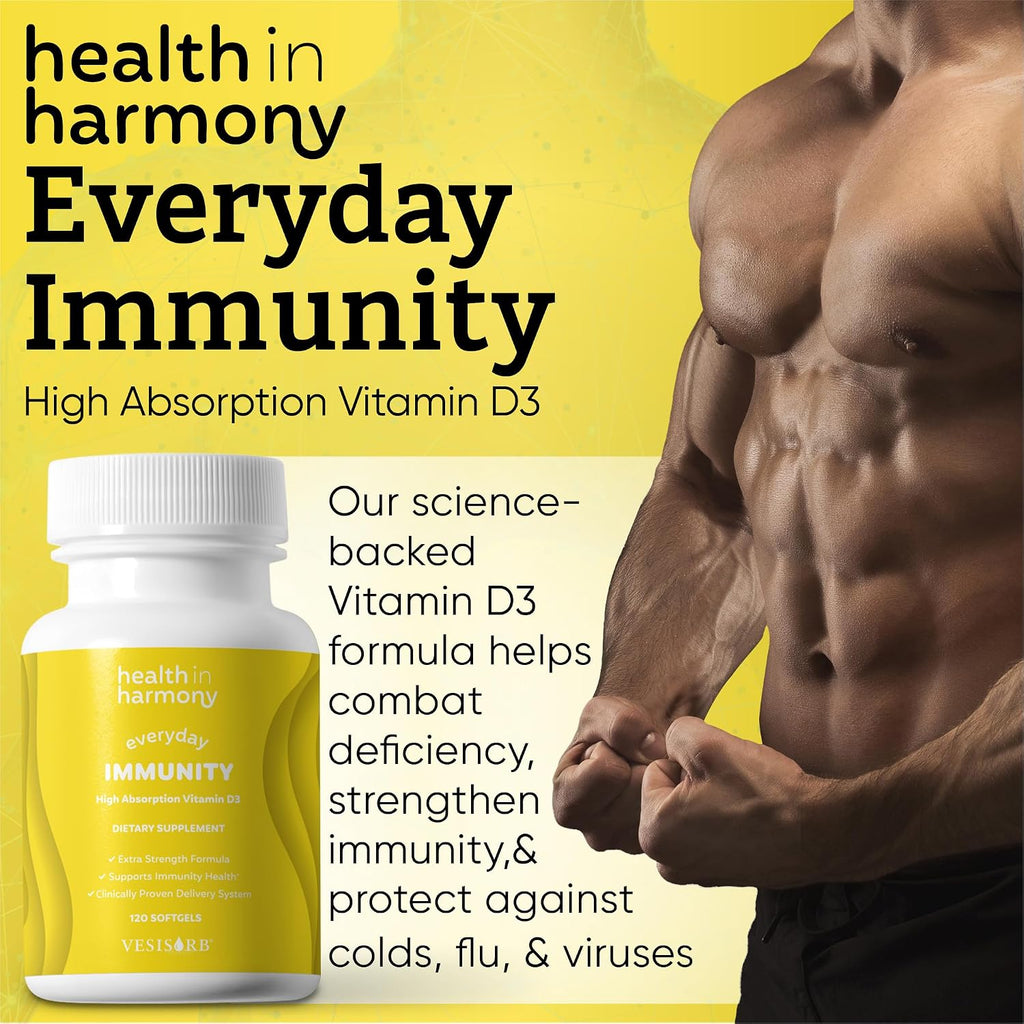 Everyday Immunity Vitamina D3 4000 IU - 60 Cápsulas Blandas con VESIsorb®