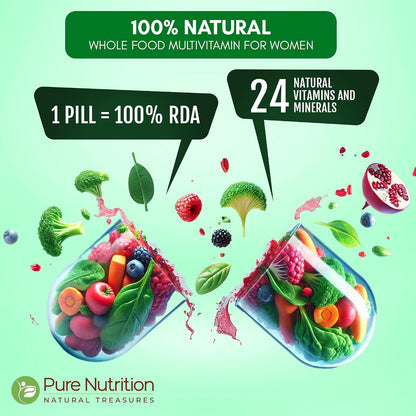Pure Nutrition Multivitamínico de Alimentos – Huesos y dientes: La vitamina D y el calcio contribuyen al – Image 3