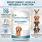 Multivitamínicos para perros, apoyo vitamínico y mineral diario, suplemento nutricional para todas las razas y tamaños, promueve la salud inmunológica, 120 comprimidos masticables
