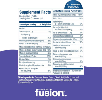 Bariatric Fusion Very Berry Multivitamínico – Sin azúcar ni gluten: Adecuado para dietas restrictivas y para – Image 4