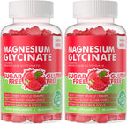 Gominolas de Magnesio Glicinato 1000mg - Sin Azúcar - 180 Gominolas Sabor Frambuesa