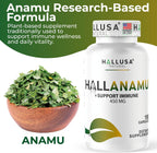 Anamu Orgánico 450 mg - Raíz de Petiveria Alliacea - 100 Cápsulas - Hallusa Natural