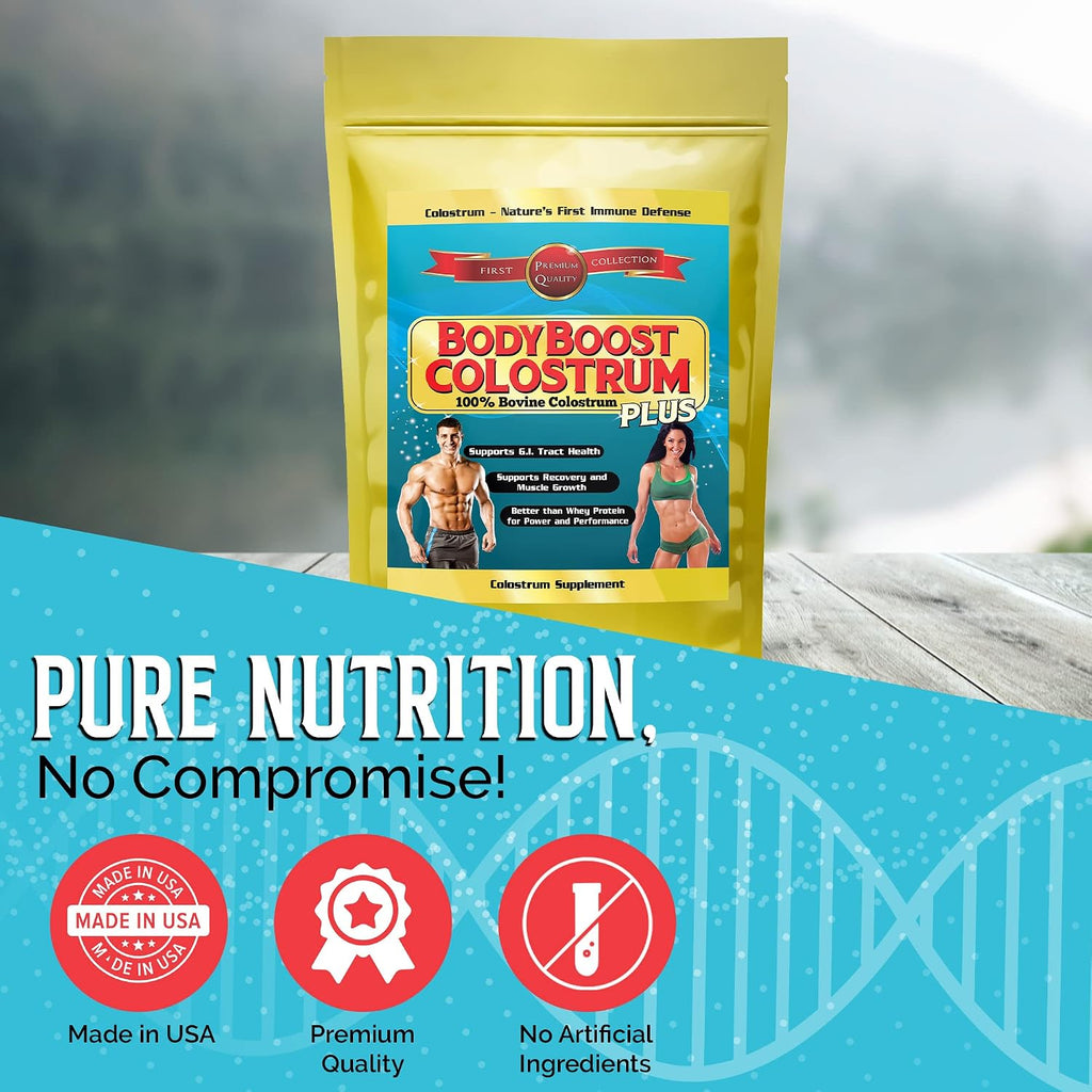 BodyBoost Calostro Bovino en Polvo 1 kg - 100% Calostro de Vaca Alimentada con Pasto