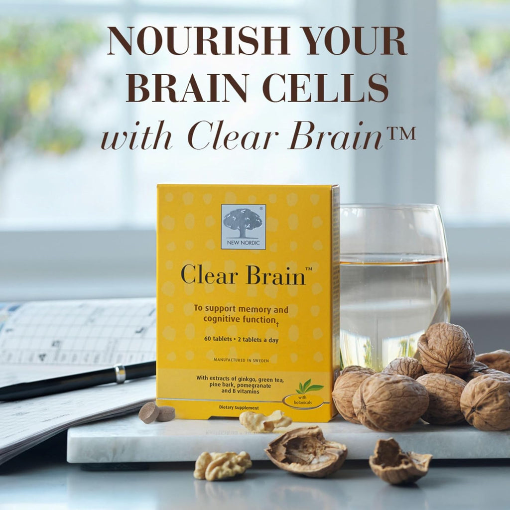 New Nordic Clear Brain Tablets, Cognitive Support and Memory, 60 Tablets