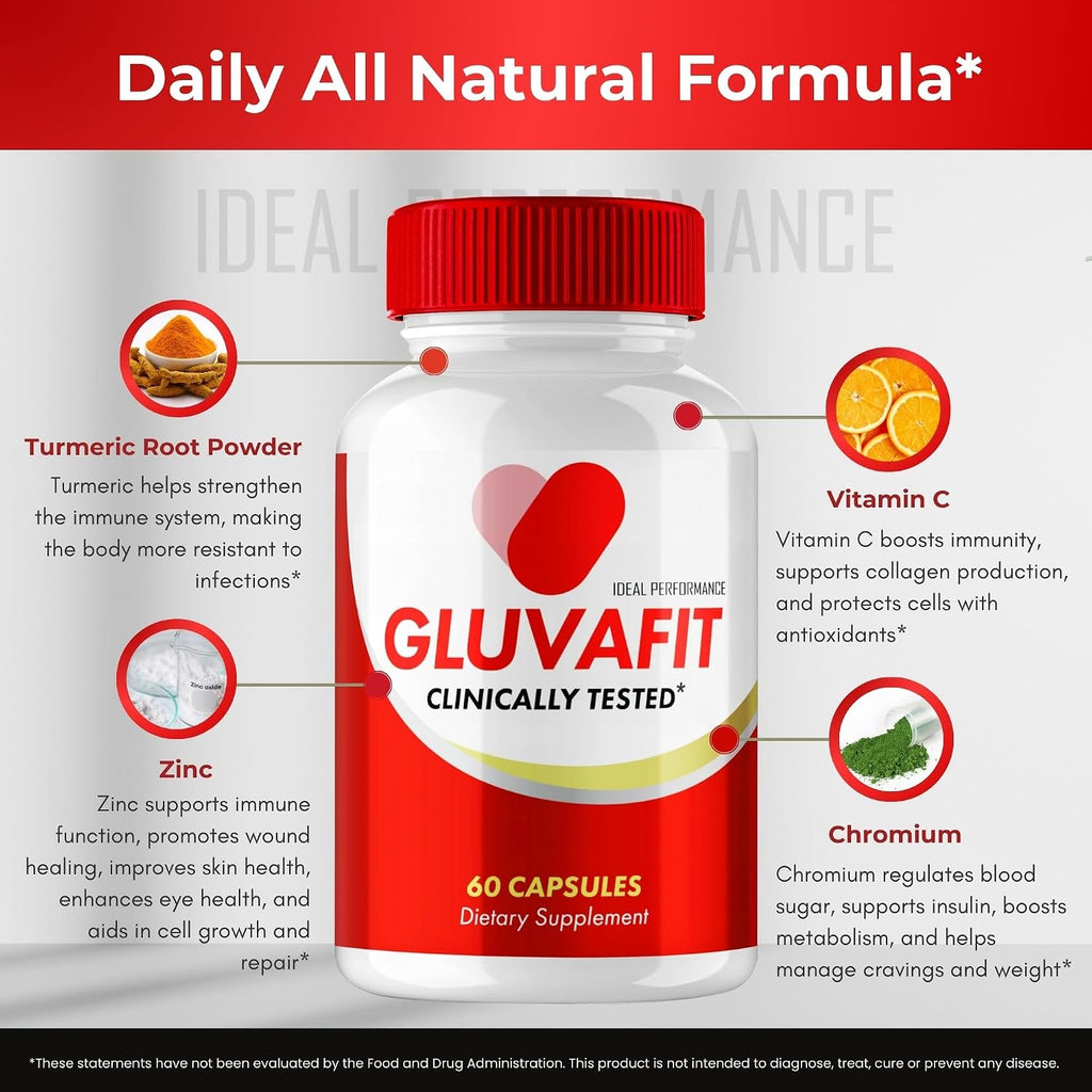 Gluvafit Advanced Blood Formula Cápsulas - Fórmula Avanzada para la Circulación y Niveles Estables