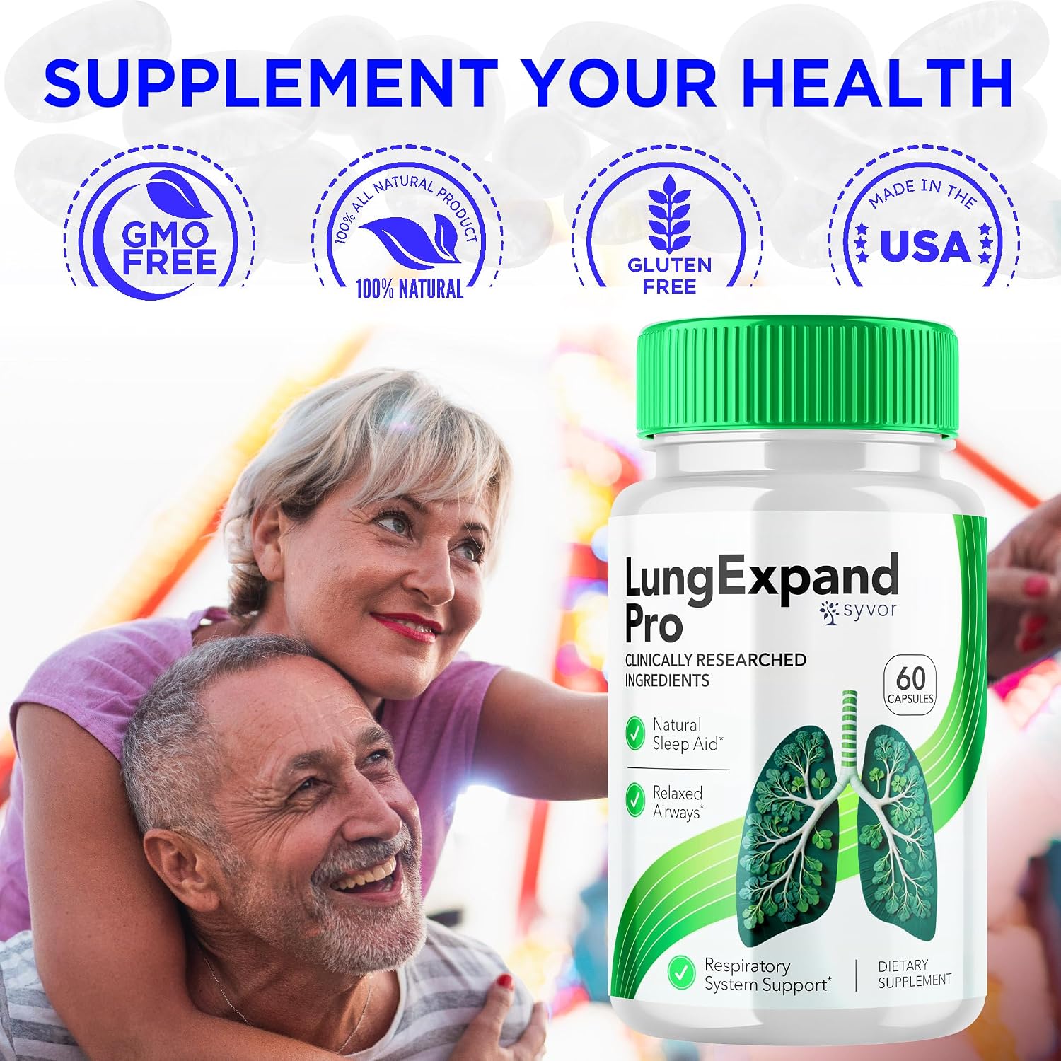 Lung Expand Pro (2 Pack) - 120 Cápsulas - Suplemento para el Sistema Respiratorio