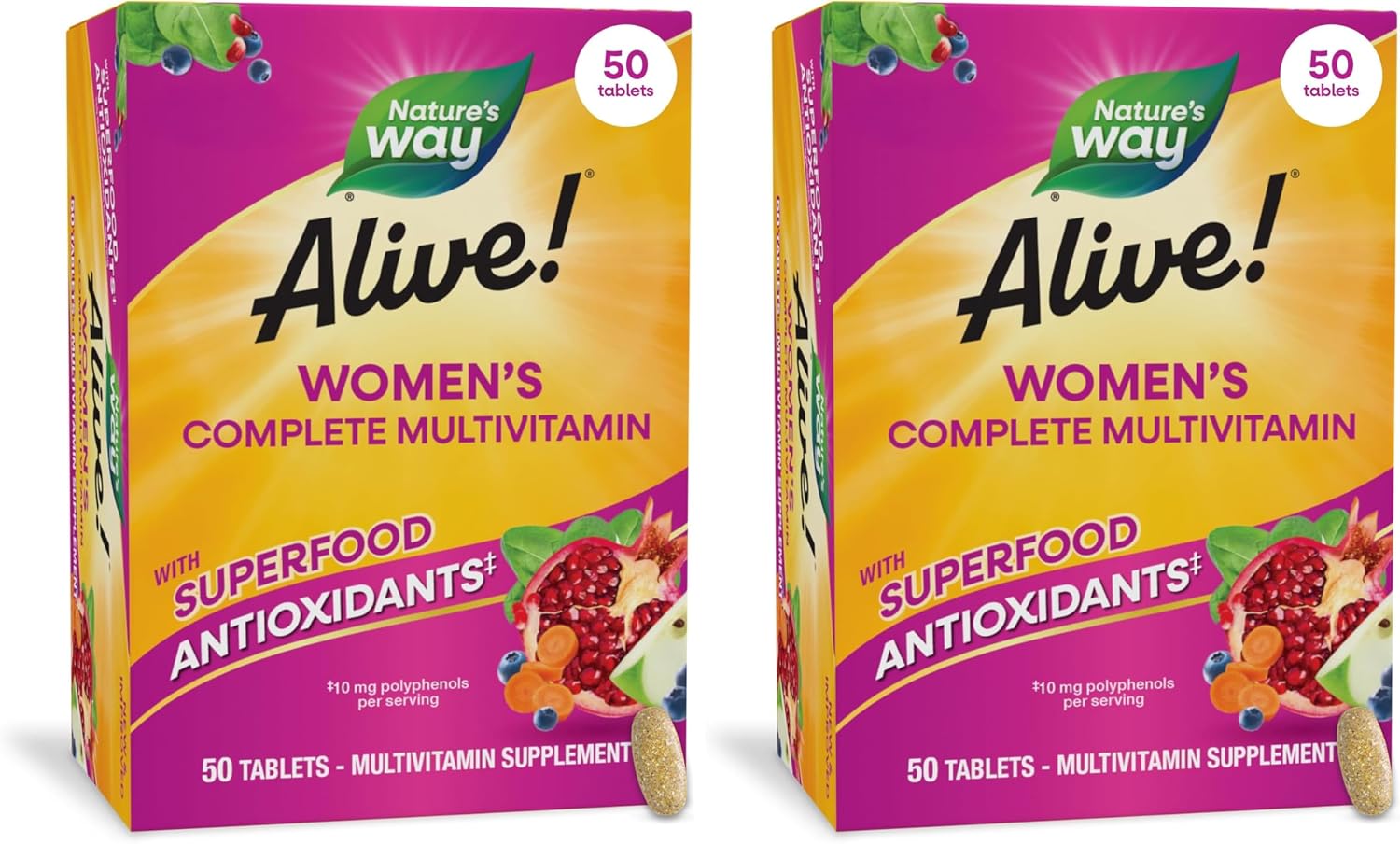 Nature's Way Alive! Multivitamínico Completo para Mujeres, 130 Comprimidos