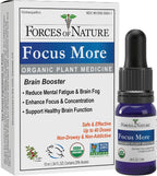 Forces of Nature Focus Supplement, Focus More Medicina Homeopática, Suplemento para la Memoria y Concentración, 30 ml