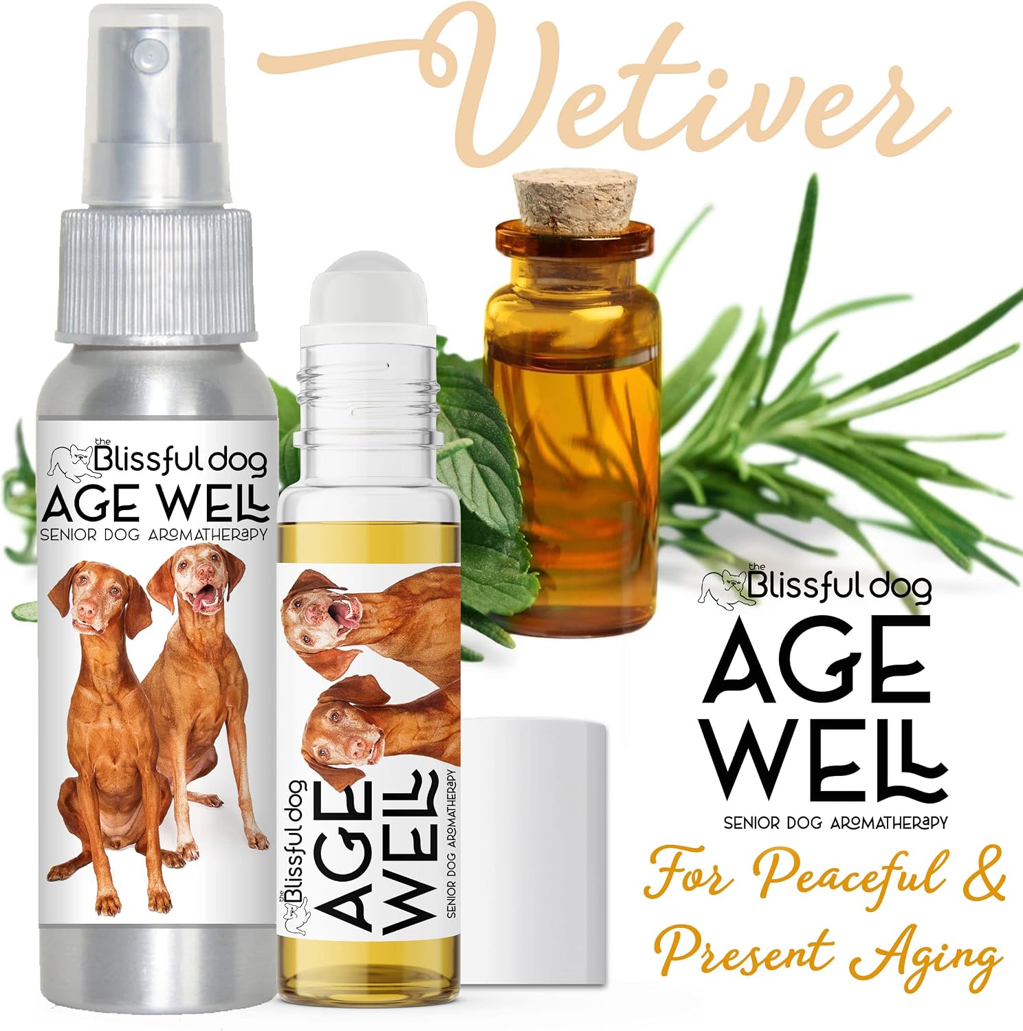 The Blissful Dog Vizsla Spray Aromaterapia Antienvejecimiento para Perros