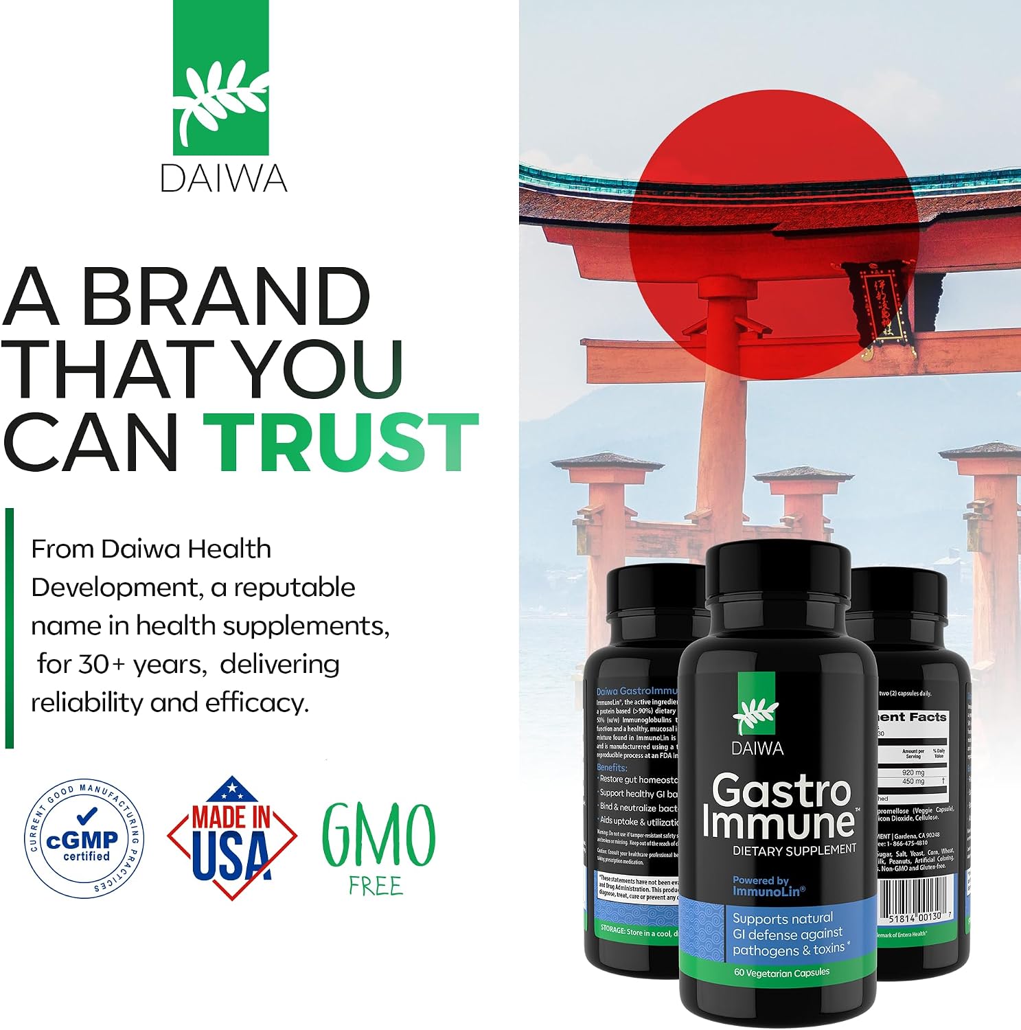 Daiwa GastroImmune - 60 Cápsulas - Salud Digestiva e Inmunidad