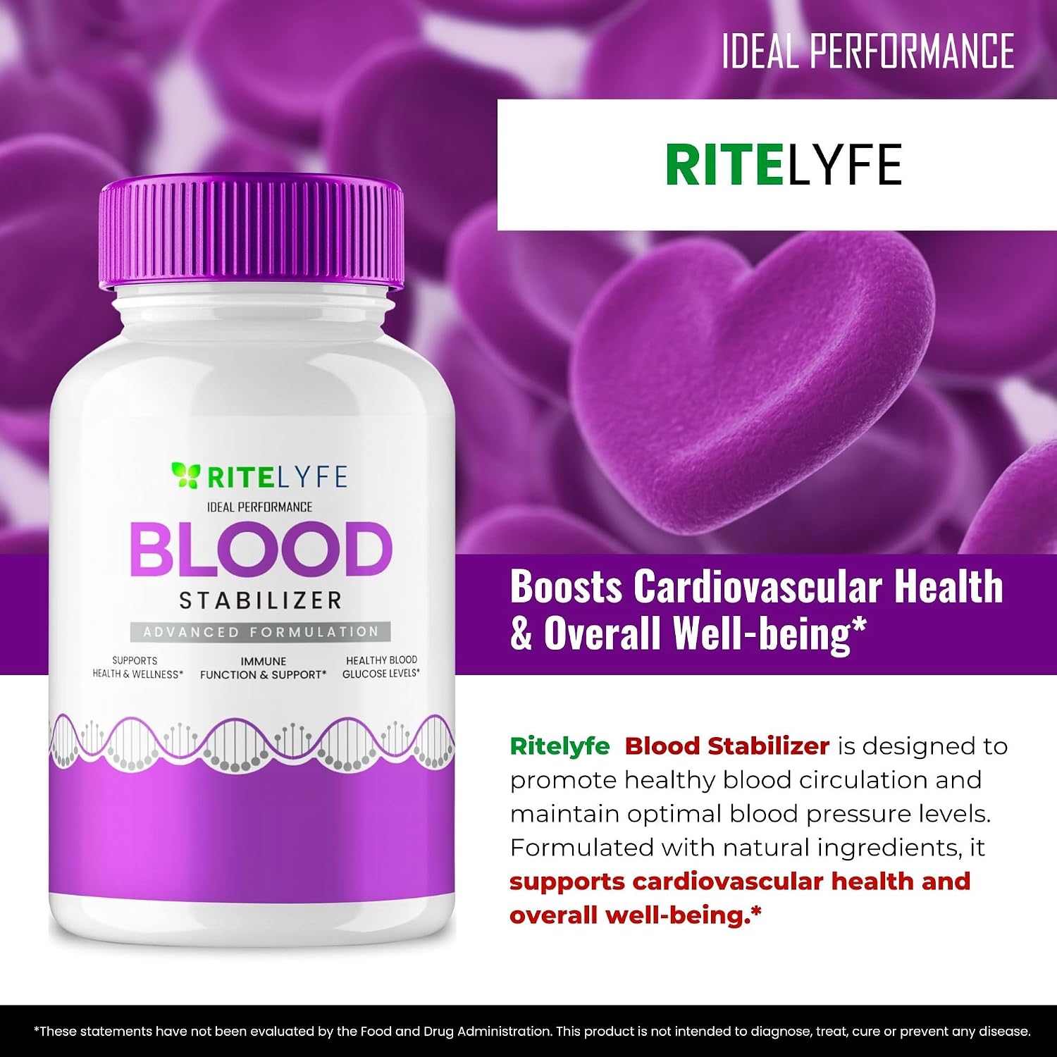 Ritelyfe Blood Stabilizer - Complemento Alimenticio en Cápsulas (2 Paquetes)