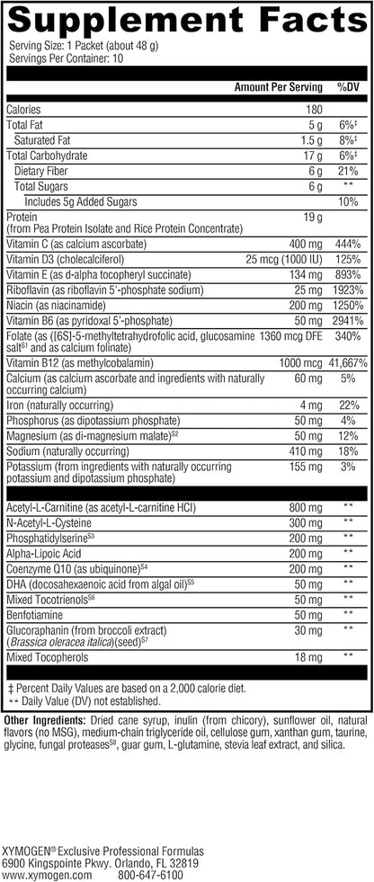 XYMOGEN BrainSustain - 19 g Proteína de Guisante y Arroz - Apoyo a la Salud Cerebral - Sin Gluten, Sin Lácteos y No GMO - – Image 6