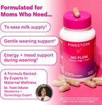 Pink Stork No Flow - Suplemento para reducir la producción de leche materna, 60 cápsulas