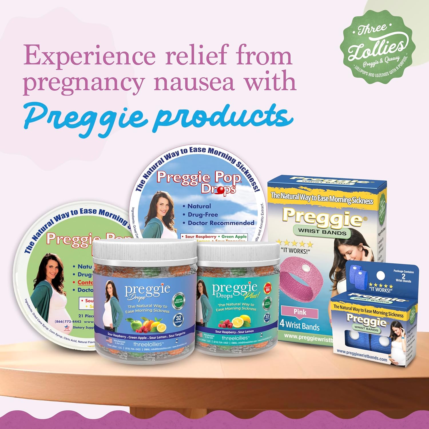 Three Lollies Preggie Hydration Packets - Sobres de hidratación para embarazo, sabor mixed berry, 10 unidades