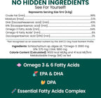 Vegan Omega 3 Oil for Dogs - 8 oz of Fish Free Algae Oil for Healthy Skin and Coat - Made with Omega 3 and 6 Fatty Acids, EPA, DHA, and DPA - Made in the USA