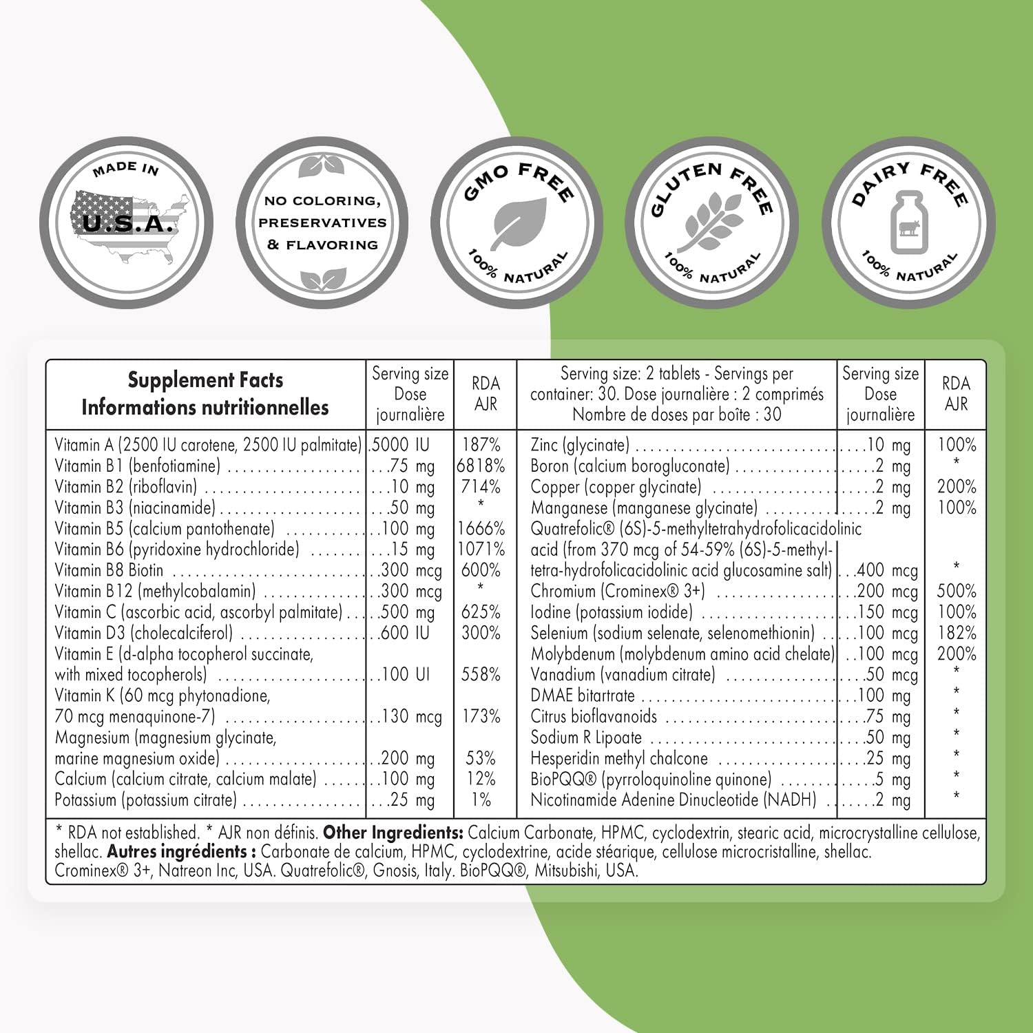 SuperSmart Daily 2 Timed Release - Complejo Multivitamínico Avanzado 32 en 1 - 60 Comprimidos