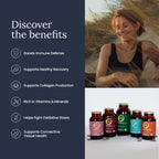 Infinity-C Cápsulas de Vitamina C Orgánica – 1000 mg de Acerola, Camu Camu y Amla con Jengibre, Astrágalo y Shilajit (30 dosis)