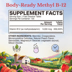 Vitalitown Vitamina B12 5000 mcg Metilcobalamina - 120 Comprimidos Sabor Melocotón