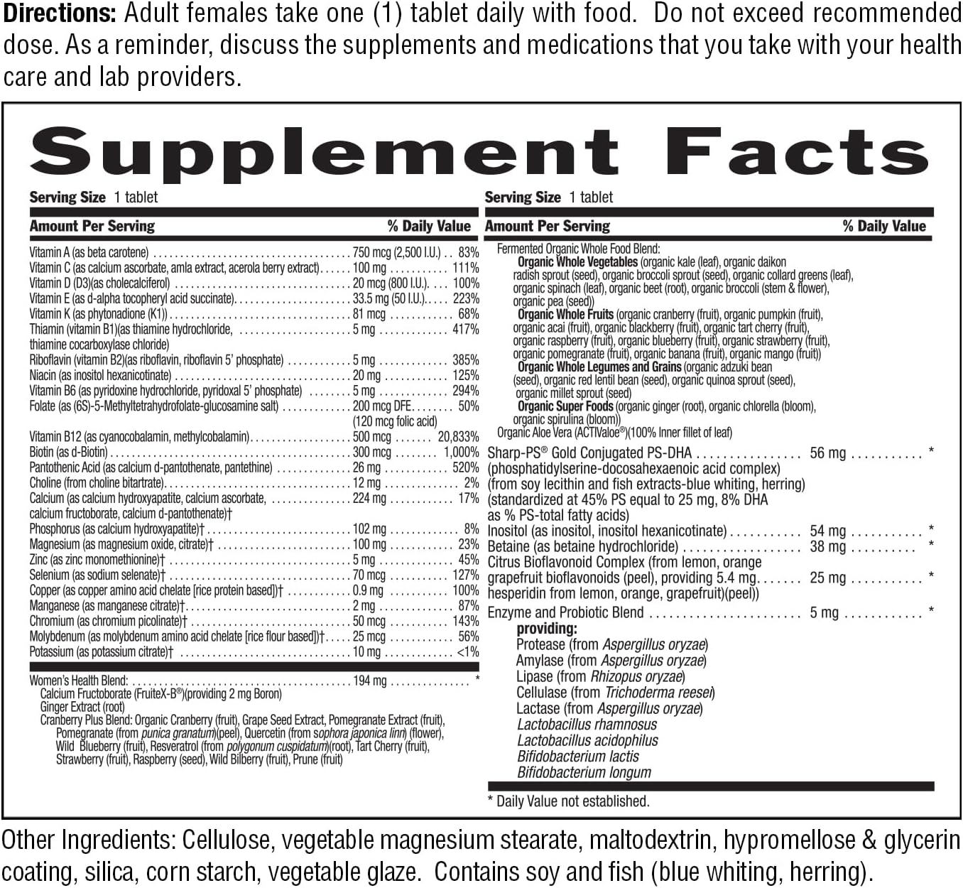 Country Life CORE Daily-1 Multivitamínico para Mujeres 50+