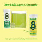 8Greens Daily Greens - Comprimidos Efervescentes de Vegetales Verdes con Aloe Vera, Sabor Limón-Lima, 30 Comprimidos