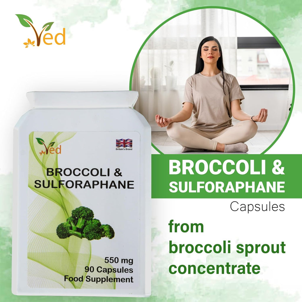 Broccoli Sulforaphane 550 mg - 90 Cápsulas (45 Días)