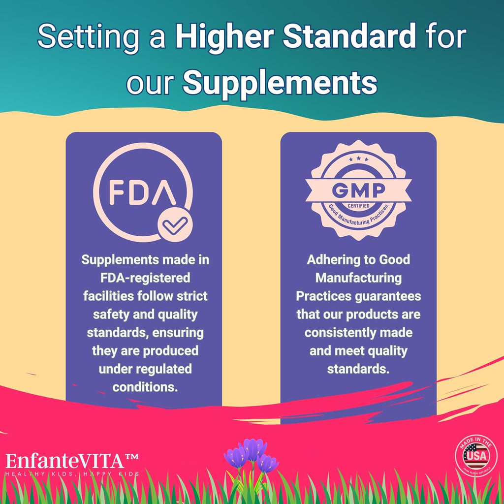 EnfanteVITA All in One Kids Vitamins - Multivitamínico Infantil en Polvo con Probióticos, 90 Días