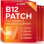 JJ CARE Parche de Vitamina B12 (90 Parches) – Parches Transdérmicos Naturales para Energía