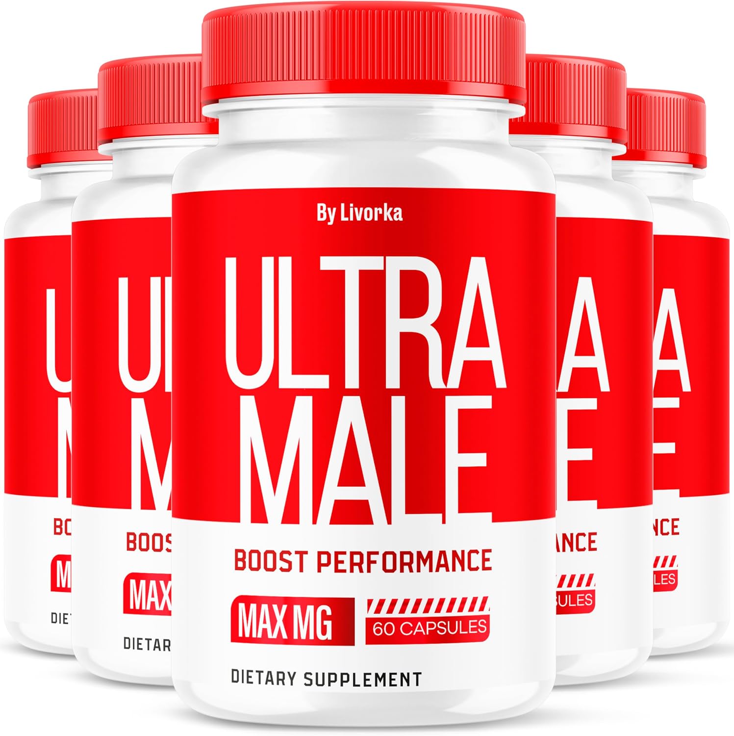 Ultra Male Pills (Pack de 5) - 300 Cápsulas, Fórmula Avanzada para Hombres