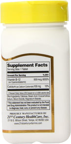 21st Century Vitamina B12 500 mcg, 330 Comprimidos (3 Envases de 110)