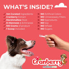 Complemento de Arándano para Perros con D-Manosa, Raíz de Malvavisco y Vitamina C – Apoyo Urinario y pH Normal – 173 Dosis