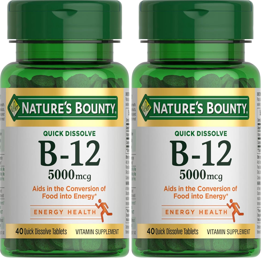 Nature's Bounty Vitamina B-12 500 mcg - 300 comprimidos (3 botes de 100)