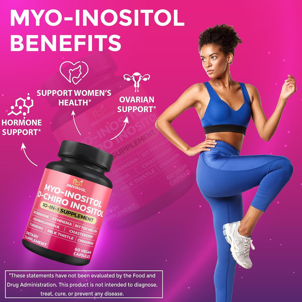 Inositol Complex – Myo-Inositol y D-Chiro Inositol 40:1 con Berberina y Extractos Botánicos – 60 Cápsulas