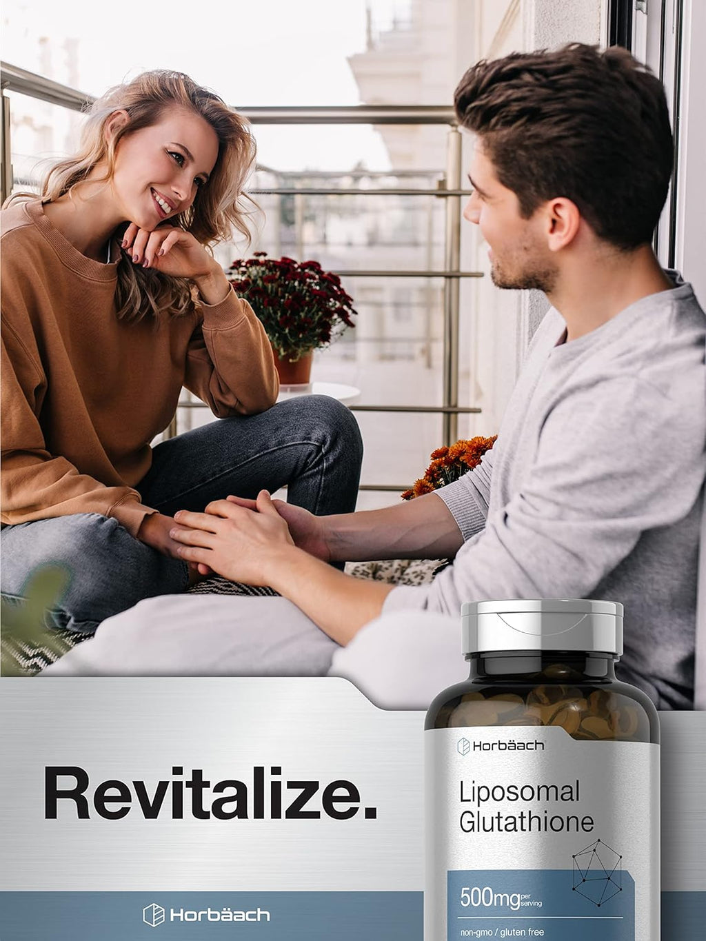 Horbäach Glutatión Liposomal 500mg | 90 Cápsulas Blandas | Forma Reducida | Sin Gluten y No Transgénico