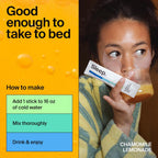 The Absorption Company Polvo para Dormir sin Melatonina - Calmante con Azafrán Liposomal, Magnesio y PharmaGABA, Sabor Limonada de Manzanilla, 7 sticks