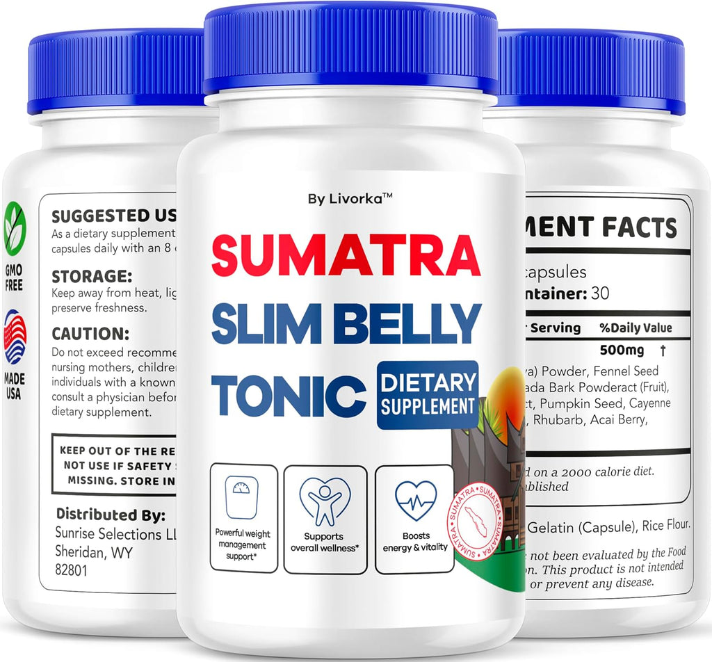 Sumatra Slim Belly Tonic - Complemento Alimenticio en Cápsulas, 60 Cápsulas