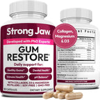 Strong Jaw Gum Restore - Suplemento para la Salud de Encías y Dientes, 180 Cápsulas