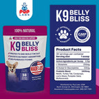 K9 Belly Bliss - Prebiótico Natural para la Salud Digestiva de Perros, 30 Dosis