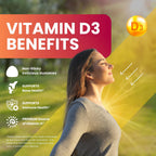Zaytun Halal Vitamina D3 2000 UI Gomitas, Apoya la Salud Ósea e Inmune, 90 Gomitas Sabor Fruta Natural