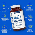 Truevantage DHEA 100mg con Pregnenolona 60mg - Cápsulas Vegetales No Transgénico