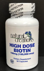Biotina 100mg (100,000mcg) - 90 Cápsulas